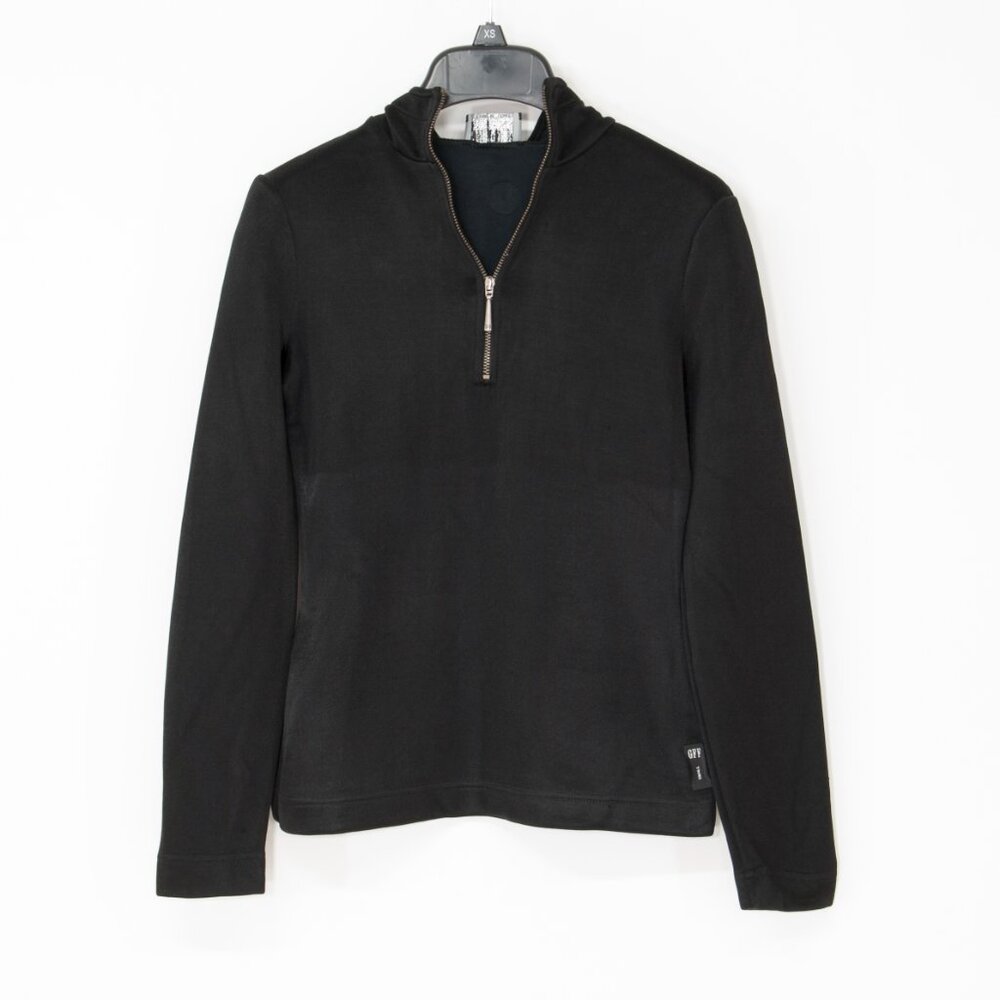 Vintage Gianfranco Ferré GFF Black Hooded Half-Zip — Women’s Small